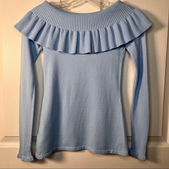 Lilly Pulitzer Siesta Off The Shoulder Sweater Ruffle Pastel Spring Color Sz XXS - Picture 8 of 12